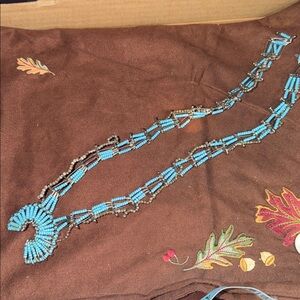 Vintage Safety Pin Squash Blossom Necklace 🐈‍⬛16”